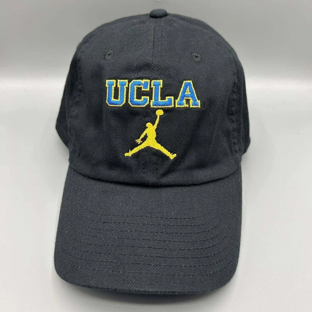 UCLA Bruins x Air Jordan Club Hat Men M-L NCAA Jumpman Strap Back Cap Cotton New